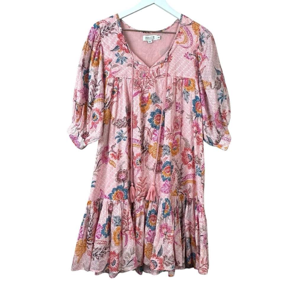 Molly Bracken Pink Floral Dress Wonen Sz XS